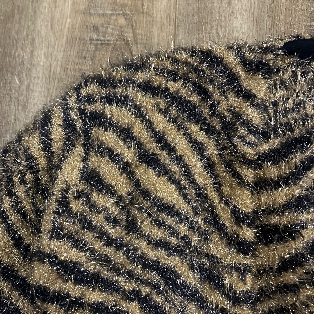 Anthropologie Black and Tan Striped Cardigan - Picture 3 of 3